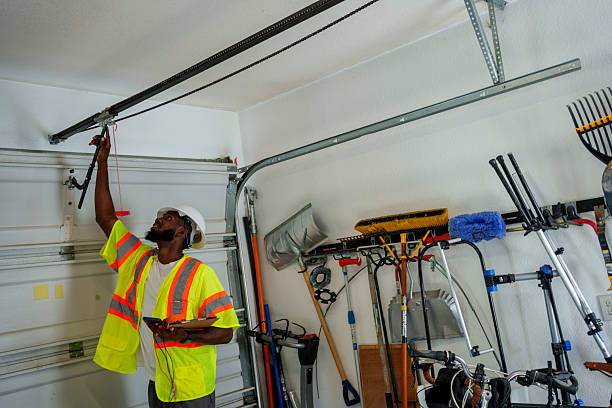 Professional Garage Door Panel Replacement technician working in Brewster, WA